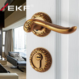 德国EKF 复古风格室内卧室门锁把手锁实木门锁分体门锁黄古铜