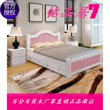 铭品居床全实木床1.8米双人床单人床公主床韩式床欧式床白色床