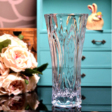 欧式风格加厚城堡透明水晶玻璃花瓶 水培花器富贵竹百合花瓶包邮