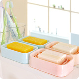 素雅色双层沥水皂盒可拆卸塑料香皂盒卫生间放肥皂盒浴室手工皂盒