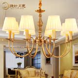 欧式吊灯全铜客厅灯美式铜灯餐厅卧室创意欧式灯复古大气灯具灯饰