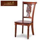 厂家直销 欧式餐椅 实木简约餐桌椅子 美式餐椅木椅 茶色 特价