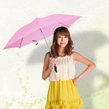 晴雨伞折叠女 学生便携超轻超小铅笔伞清新两用伞 韩国创意三折伞