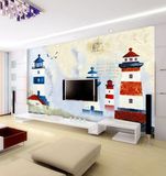 热卖客厅电视背景墙壁纸装饰卧室沙发墙纸 欧式大型壁画 地中海灯