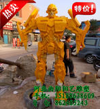 特价现货玻璃钢大黄蜂变形金刚汽车人雕塑 彩绘树脂雕塑 商场摆件