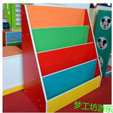 厂家直销儿童书柜幼儿园书架，防火板书架彩色书柜