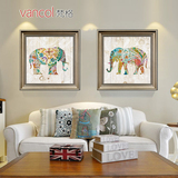 梵格 大象美式挂画客厅装饰画沙发背景墙画餐厅壁画儿童房玄关画