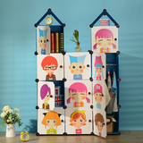 柏丝纳儿童衣橱卡通城堡造型储物柜简易衣柜收纳柜特价塑料组合