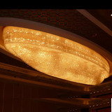 现代简约客厅椭圆形吸顶灯定制大型酒店大堂水晶灯店铺别墅工程灯