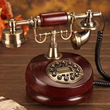仿古电话机 中式实木电话座机 古董电话机 欧式家用高档复古电话
