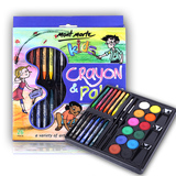蒙玛特油画棒蜡笔儿童绘画工具套装固体水彩水粉颜料画笔无毒套装