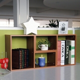 雨生家具桌上伸缩书架自由组合桌面置物架办公室书架书桌木质书柜
