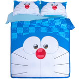 全棉儿童床单被套三件套哆啦A梦卡通被套四件套1.8m磨毛床笠1米2