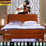 高档全实木床1.8米橡木双人床1.5米1.2米儿童床高箱储物床包送装