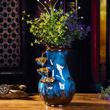 陶瓷流水摆件喷泉加湿器客厅招财桌面装饰花瓶简约创意工艺摆件