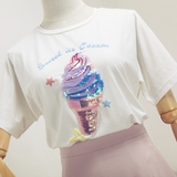 2016夏季新品女韩版学院风小清新冰淇淋百搭宽松短袖T恤短款上衣