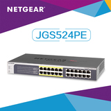 全新行货保5年NETGEAR网件JGS524PE 24口千兆含12个PoE网管交换机