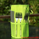 便携式多功能折叠餐具包 野餐环保收纳包旅行刀叉筷收纳袋