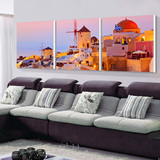 现代简约地中海黄昏系列装饰画卧室无框画客厅壁画沙发背景墙贴画