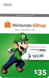任天堂35美元35美金WiiU 3DS eshop美版美服充值点卡Nintendo