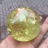 巴西正品开光纯天然黄水晶球摆件晶体透招财镇宅风水摆件包邮特价