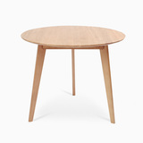 小户型餐桌橡木纯实木餐桌宜家日式圆餐桌椅组合田园风格定制尺寸