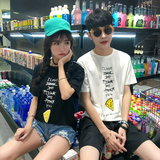 2016夏装情侣装大码短袖T恤闺蜜装日系男女学生韩版宽松上衣半袖