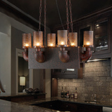 工业风铁艺灯多头吊灯具餐厅客厅咖啡店创意loft美式乡村复古吊灯