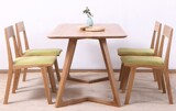 极美家具纯实木餐桌椅1.4M 白橡木北欧 创意日式餐桌宜家餐厅休闲