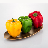 三种颜色菜椒 仿真蔬菜辣椒超市菜市场模型样品儿童早教幼儿道具
