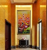 品质保证玄关装饰画竖画走廊壁画手绘油画单幅有框画欧式画餐厅