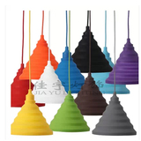 新款硅胶吊灯折叠灯罩彩色复古灯罩爱迪生灯泡高品质环保个性装饰