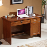 实木家用办公桌橡木台式简约现代组装书房书桌学习桌电脑桌写字台