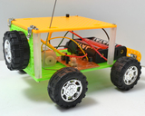 两通电动遥控小汽车越野车模型 DIY拼装组装玩具手工科技制作套件