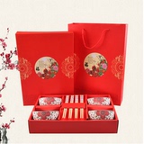中式碗筷套装批发高档陶瓷餐具结婚送礼婚庆回礼家用礼品礼盒包装