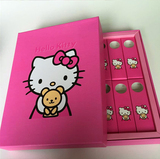 卡通 KITTY猫十只装粉色星空棒棒糖包装盒 空盒 糖果礼品盒批发