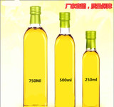 250ml500ml750ml方形透明玻璃橄榄油瓶 山茶油瓶墨绿玻璃瓶香油瓶