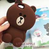 韩国LINE FRIENDS布朗熊IPHONE6S PLUS苹果6硅胶手机保护壳包邮潮