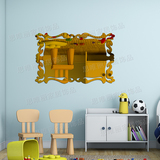 亚克力3d客厅儿童宿舍可爱背景墙镜面水晶立体墙贴房间装饰方镜子