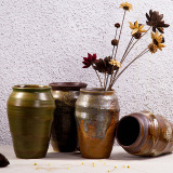 粗土陶罐花瓶复古陶瓷手工水培花插创意花瓶花器客厅摆件书桌摆设