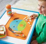 包邮Skip hop 婴幼儿硅胶餐垫 防水防滑便携可折叠 宝宝硅胶桌垫