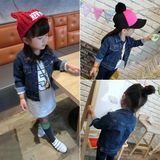 2016韩版春秋装新款男童女童牛仔衣外套 中小童宝宝外套上衣潮