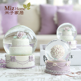 米子家居 创意生日礼物结婚礼品礼物工艺品装饰品摆件雪花水晶球