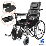 鱼跃轮椅H009B 折叠轻便老人轮椅带坐便 老年人残疾人手动轮椅车