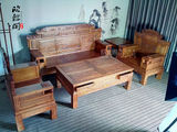 明清仿古中式全实木家具南榆木客厅象头沙发组合带茶几六件套