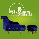 新款促销韩式简约现代小户型书房卧室创意个性单人贵妃椅双人沙发