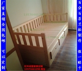 广州全实木松木家具环保高箱收纳沙发床儿童床抽拉床节省空间定制