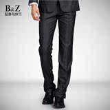 B＆Z2015春秋款商务男士毛呢西裤 直筒修身英伦羊毛正装西装长裤