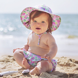 宝宝夏季防晒遮阳渔夫帽女婴儿童纯棉公主帽防紫外线太阳沙滩帽子