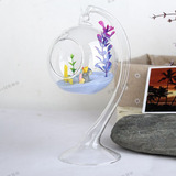 欧式可悬挂水晶玻璃花瓶透明花器花盆创意花瓶植物餐桌花瓶摆件